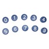 XMHF Number Magnetic Sticker Round Numbers Magnets With 0-9 Painted