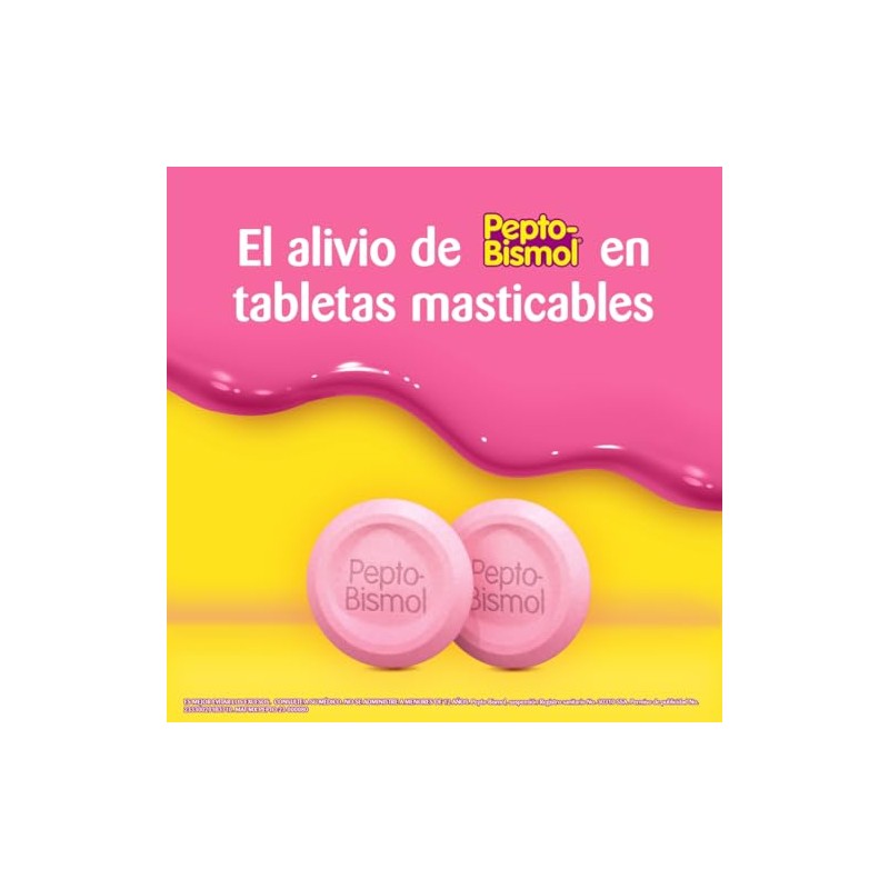 Pepto Bismol Malestar Estomacal Tabletas Masticables