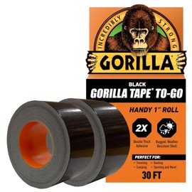 Gorila Cinta Americana To-Go, Paquete de 2, Negro