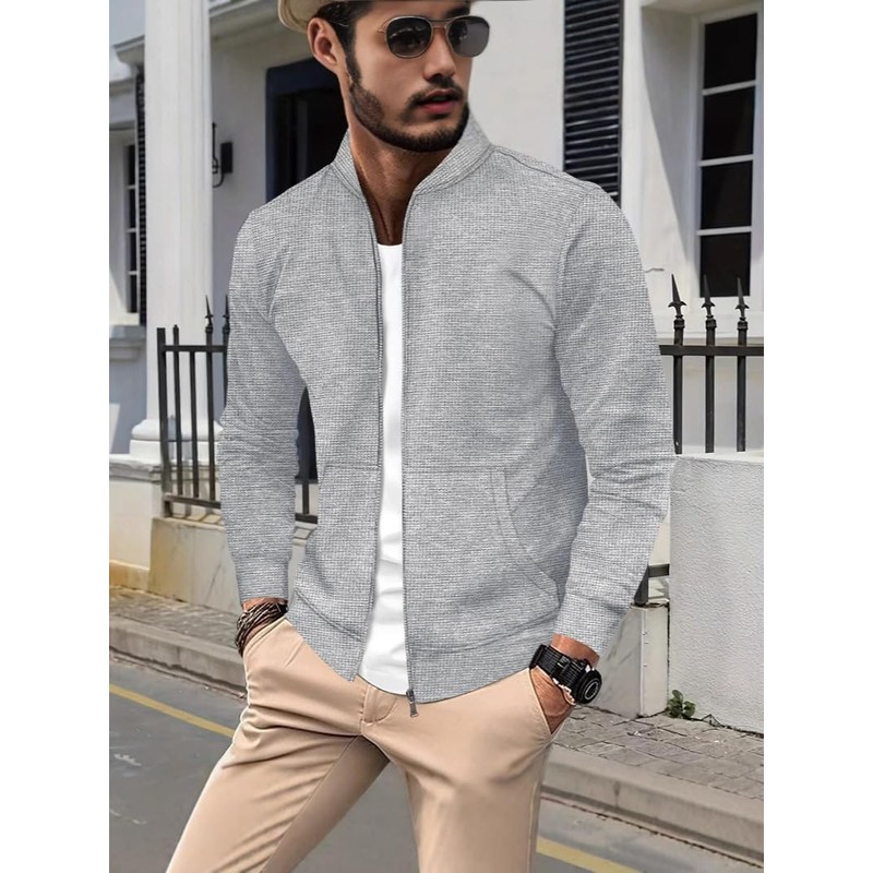 DONYKARRY Men's Tracksuits 2 Pieces Baseball Collar Sports Shir Sweatsuit