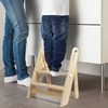 WOOD CITY Step Stool Foldable for Toddlers, Adjustable Kids Step
