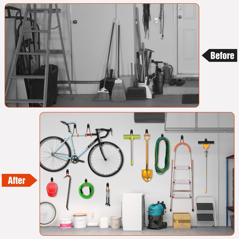 TVKB Garage Hooks Ladder Hooks for Hanging Heavy Duty Garage