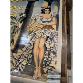 Unbranded 1949 Lrg Size Sexy Holiday Isle of the Tropics Vtg Style CUBA Poster 34”x54” NIP