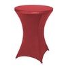 FestiCorp Spandex Table Cover, Cocktail Fitted Tablecloths, Round Highboy Stretch Table Covers Cloths for Party, Bar, Wedding, Birthday, Banquet, Red, 30"-32" Diameter x