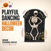 Halloween Skeleton Tombstone Figurine - Spooky Graveyard Indoor Decor Prop