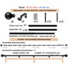 Curtain Rods 211 Inch for Window 200 Inch, Adjustable Length