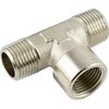 Fittingteile - T-piece distributor brass nickel-plated compressed air water plumbing