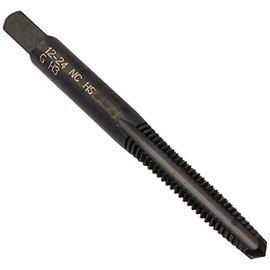 Kodiak Cutting Tools KCT202277 USA Made 12-24 Taper Threading Tap, Steam Oxide, Ground Threads, High Speed Steel, H3 Limit, 4 Flute