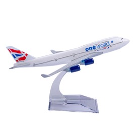 Bswath Airplane Model 1:400 Scale Model British Airways B747 Plane Model Metal Plane Die-cast Airplanes for Gift and Collection
