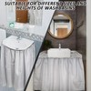 2 Pack Fabric Sink Skirt Diamond Bathroom Stitch Under Sink