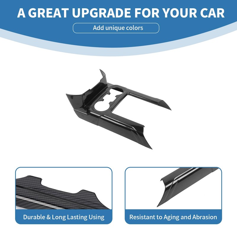 PDKLIN for Silverado Carbon Fiber Gear Shift Panel Trim Cover
