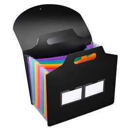 Operitacx Accordion File Organizer with Handle Expanding File Folder for Document Letter Receipt Bills Cash Cards Receipt Tax Item or Changes
