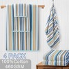 Striped Bath Towels Set (4PC, 28"x52") - 100% Cotton |