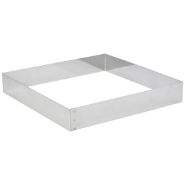 De Buyer 3906.28 Stainless Steel Square Rings, 4.5 cm High