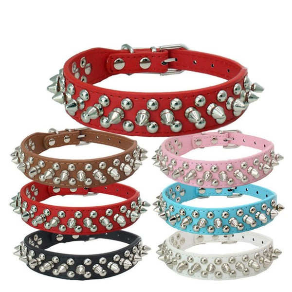 Spiked Dog Collar Small Rivet Spike Studded Puppy Girl Female