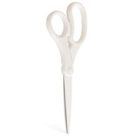 JAM PAPER Multi-Purpose Precision Scissors - 8 Inch - White - Ergonomic Handle & Stainless Steel Blades - Sold Individually