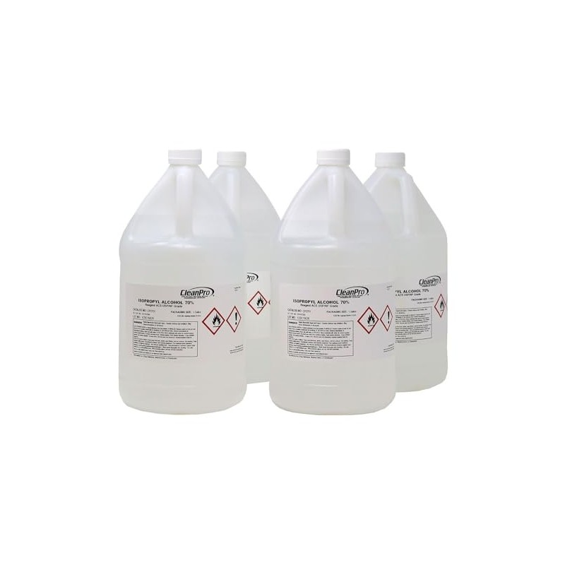 CleanPro 1 Gallon USP-Grade 70% Isopropyl Alcohol, 4 Count