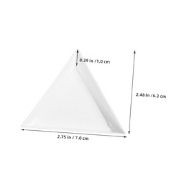 Ipetboom 40pcs Plastic White Triangle Sorting Trays for Jewelry Storage DIY Craft Projects Durable Design for Beads and Rhinestones Compact and Functional Art Trays for Craft Supplies