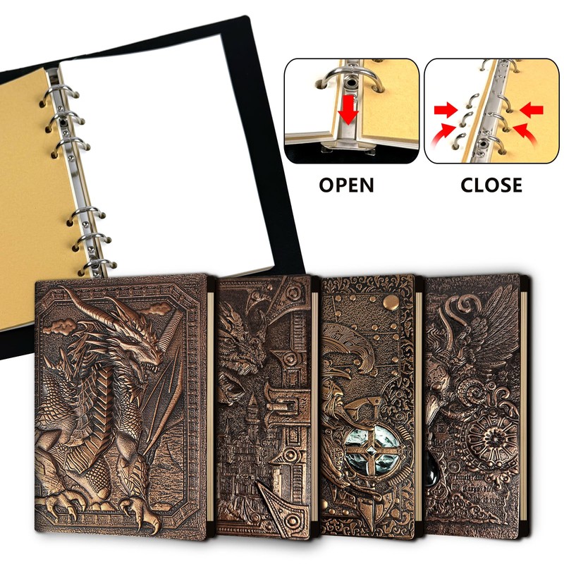 DDFE DND Journal Notebook,Unique 400 Page Book with 3D Embossed