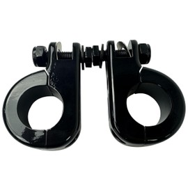 Universal Gloss Black Foot Peg P-Clamp mounting kits Compatible with for Harley Touring Road King Engine Bars Most Motorcycle 1-1/4 Inches(32MM) highway bars