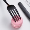 Black Dinner Forks 6 Pieces, Kyraton Titanium Gold Plated Stainless