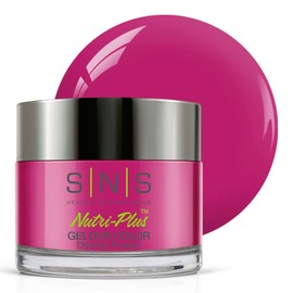 SNS Healthy Natural Nails SNS Nail Dip Powder, Gelous Color Dipping Powder - Flash Mob (Pink/Red, Cream Finish) - Long-Lasting Acrylic Nail Color Lasts 14 Days - Low Odor & No UV Lamp required - 1 oz