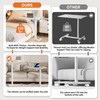 NICECOZY Medical Adjustable Overbed Bedside Table with Wheels, Rolling Laptop