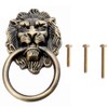 4 Pack 2" x 3.5" Bronze Lion Head Drawer Pulls,