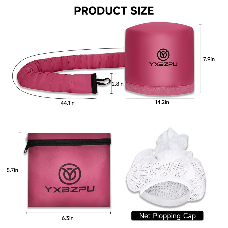 Hooded Hair Dryer Attachment, Hair Dryer Caps for Curly, Speeds
