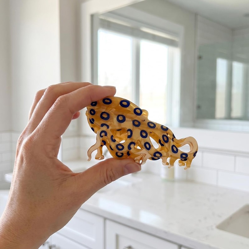 Hair Clips Novelty Cute Blue Ringed Octopus