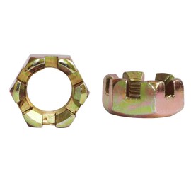 PRO BAT M16 Hexagon Slotted Nuts Moto Car Connecting Rod Wheel Alxe Hub Castle Nut for 150cc 250cc Quad Dirt Bike ATV Buggy, 2pcs