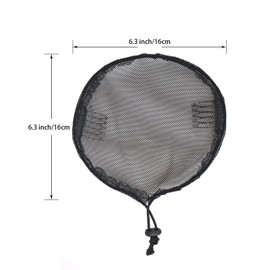 YTBYT 3 Pcs Black Round Ponytail Net Elastic Drawstring Hair Net Base for Making Afro Puff Drawstring Ponytail Wig