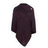 KNIT FACTORY Nicky Poncho, aubergine