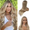 Highlight Human Hair Wigs Balayage Blonde Highlighted 13x4 Lace Front