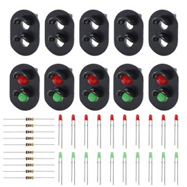 Evemodel 10 Sets Target Faces with LEDs for Railway Signal HO OO TT Scale 2 Aspects JTD17