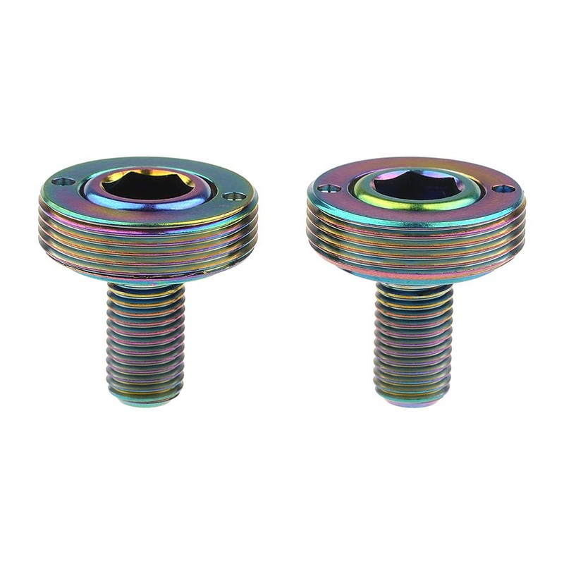 Wanyifa Titanium M8x15mm Bicycle Crank Arm Fixing Bolt with Cap