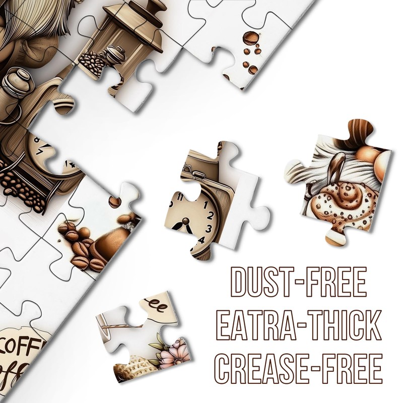 Fantasy Coffee Gnome Puzzles for Adults 1000 Pieces, Impossible Hard