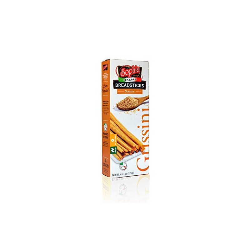 Sophia Italian Bread Sticks "Grissini" - Sesame 4.4oz (6-pack)