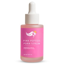 Pink Peptide PDRN Serum with Salmon DNA 1% & 5 Peptide Complex – Hydrating Anti-Aging Face Serum for Fine Lines, Wrinkles, Neck, Collagen Boost & Skin Repair – 30ml