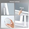 Lighted Makeup Mirror, 17.3"x13" Hollywood Vanity Mirror with Lights, Three