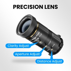 CIRICO UltraCam C280 4K UHD Camera, 16MP, 10X Optical Zoom, Manual Lens, 110° FOV, USB Video Microscope for PC, Laptop, Monitor, TV