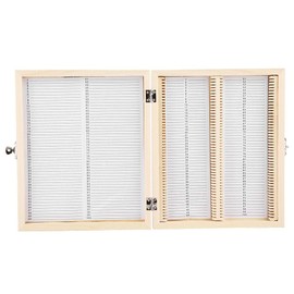 100 Pieces Wooden Slide Storage Box Biology Slide Holder Scientific Slide Box for Biological Science Education