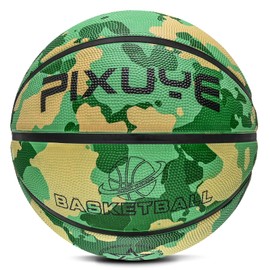 Jicsetk Basketball, Size 5, Size 7 Basket Ball, Mini Basketball Children, Outdoor Indoor Basketball for Children, Teenagers, Camouflage Green 7