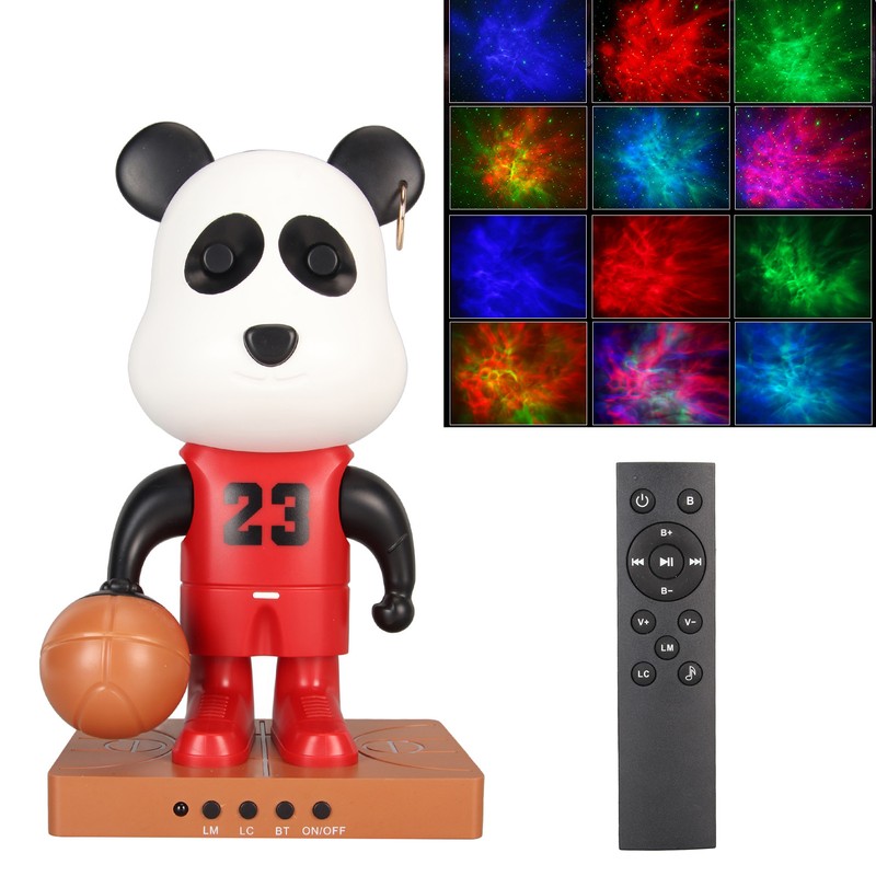 Star Light Projector with Bluetooth Speaker Panda Shape Projection Lamp