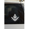 Widow's Son Square & Compass Masonic Vinyl Decal - [White][6