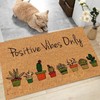 QUINTRA Classic Floor Mat with Language Pattern Print Rag Rug