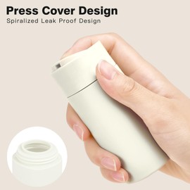 Travel Bottles for Toiletries, 5 Pack Travel Size Containers, TSA Approved Leak Proof Refillable Portable Travel Toiletry Bottles Set with Clear Toiletry Bag for Shampoo Conditioner, Lotion (White)