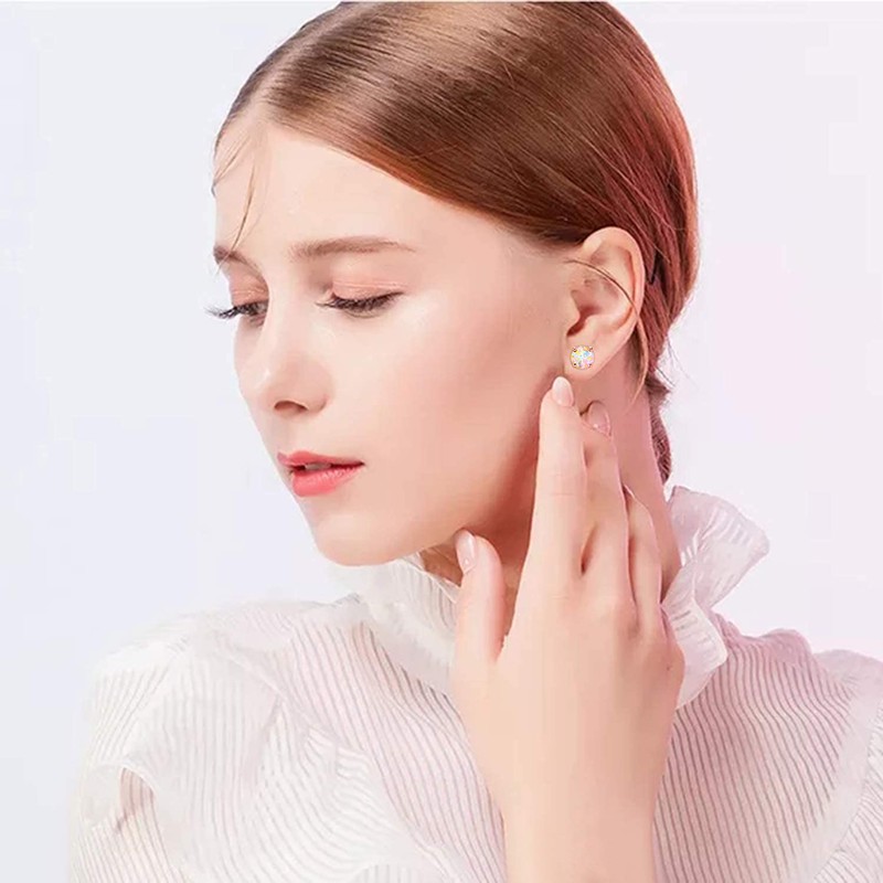 Juego de 6 pares de aretes de tuerca, aretes de