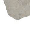 Benjara Concrete Fossil Accent Stone with Maple Leaf Imprint, White,