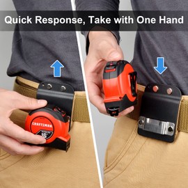 Healvaluefit TapeCatcher, Tape Measure Holder for Belt, Low-Profile Tape Measure Belt Clip, Fits up to 2" Tool Belt, Tape Accessories
